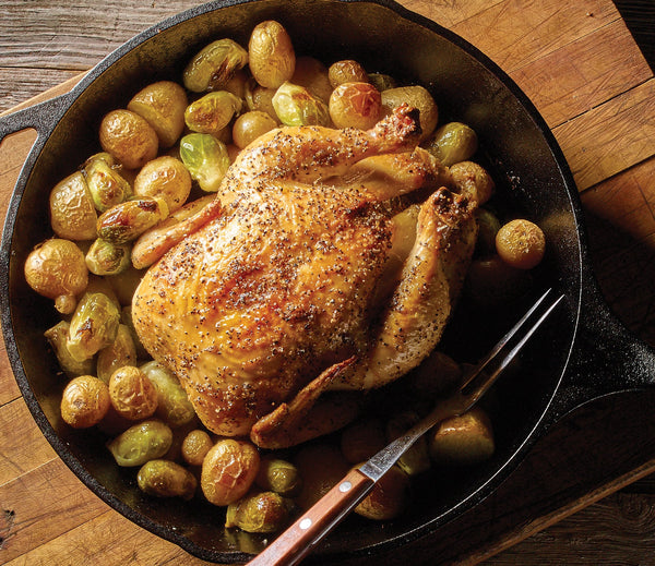 roast chicken and potatoes / roast chicken with potatoes